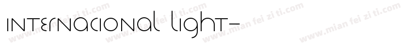 Internacional Light字体转换